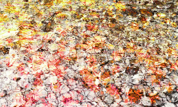 カラフルな抽象的な背景写真コラージュの手法で作られました。水の色のデジタル アート。 - collage digital composite textured nature ストックフォトと画像