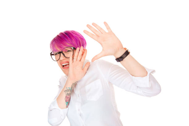 istock Scared woman holding hands forward in protection 996435390