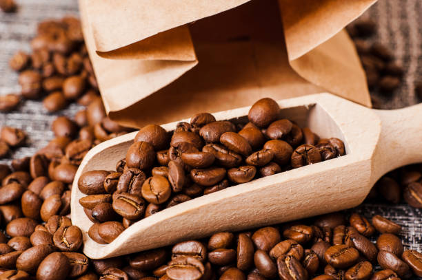 istock coffee beans.Roasted coffee beans goals.Packaging for coffee 996447790