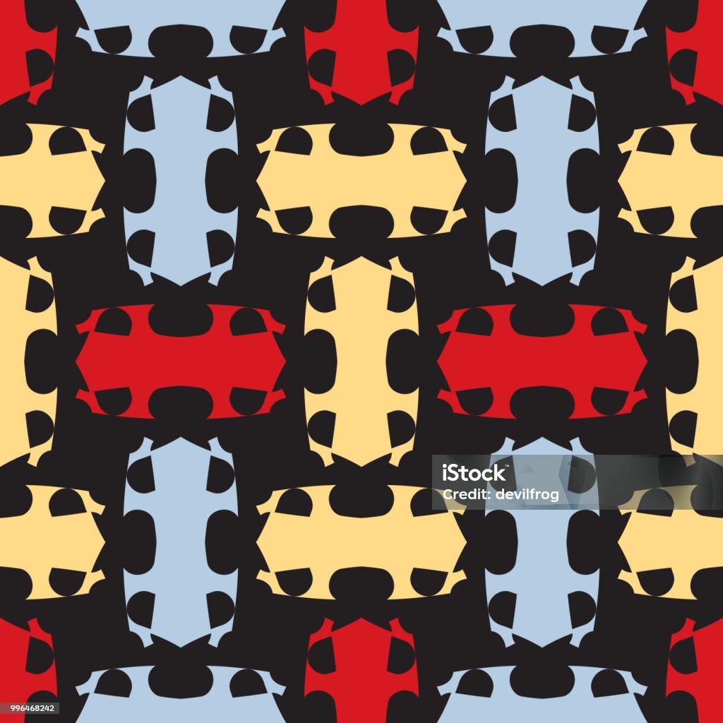 Seamless Pattern With Alternate Rectangular Geometric Shapes Stock ...