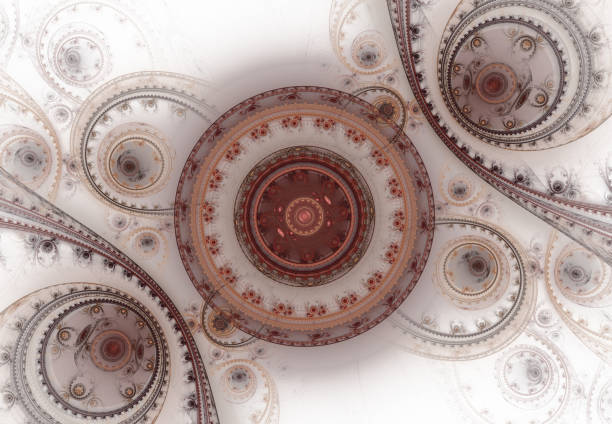 istock Abstract steampunk design, mechanical design, cogwheel engine. Modern fractal mechanical and steampunk background 996487490