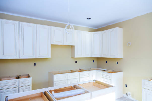 istock Blind cabinet, island drawers and counter cabinets installed 996495366