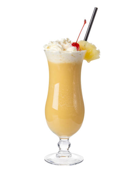 istock Pina colada cocktail on white background 996505450