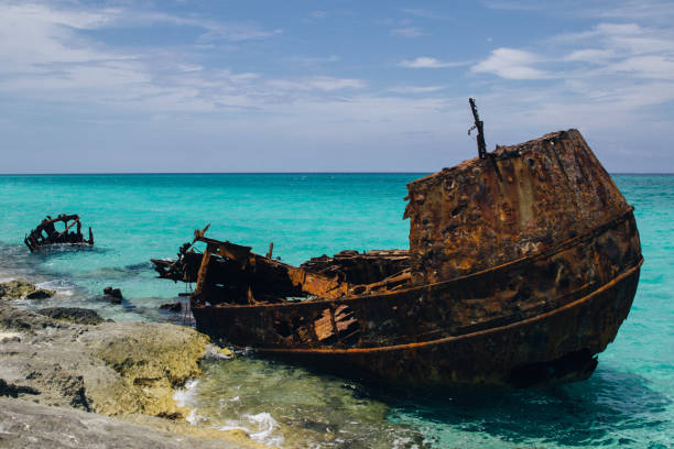 Abandon Ship in Bimini stock photo