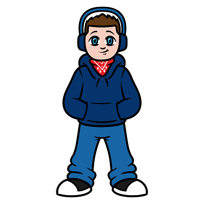 Ilustración de Adolescente Hombre De Dibujos Animados y más Vectores Libres  de Derechos de Niños - Niños, Camisa con capucha, Videojugador - iStock