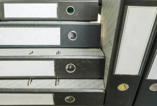 istock Closeup group of document file background 996585282