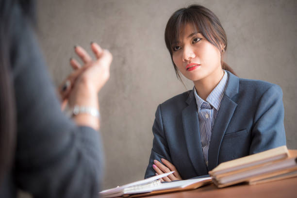 istock Recruiter checking the candidate during job interview. Business concept 996585334