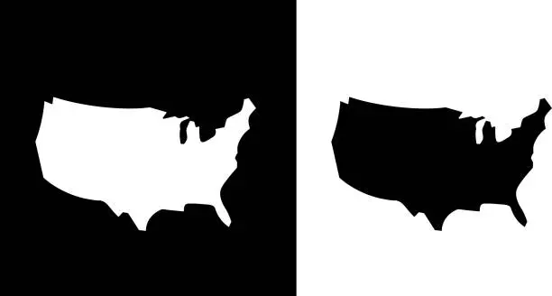Vector illustration of United States Map Icon