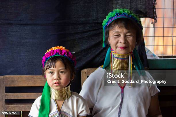 Myanmar Kayan Padaung Women Stock Photo - Download Image Now - Adult, Adults Only, Costume