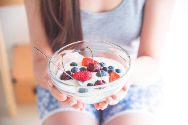 istock Yogurt with fruits for breakfast 996627188