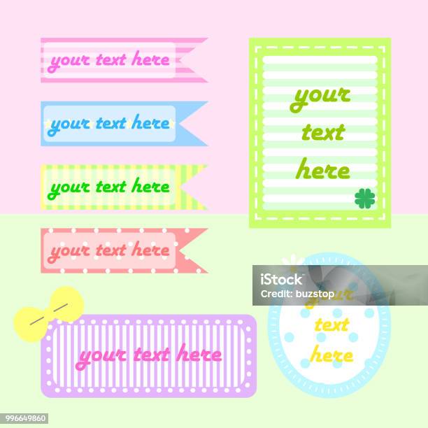 Color Boxes Text Wrapping Colorful Text Box Banner Set Stock Illustration - Download Image Now ...