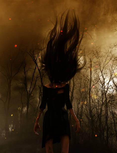 istock Ghost woman in the woods 996669228