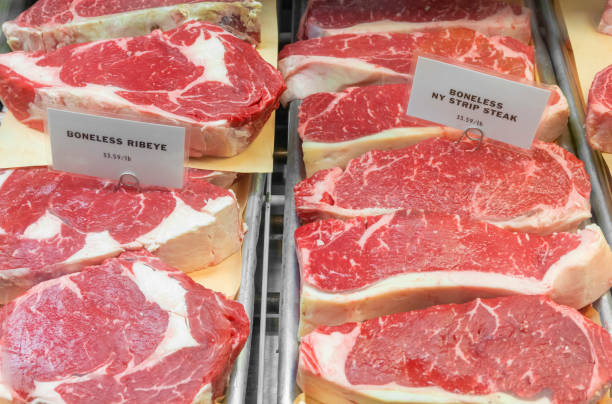 istock Beef steak for sale in a store 996673388