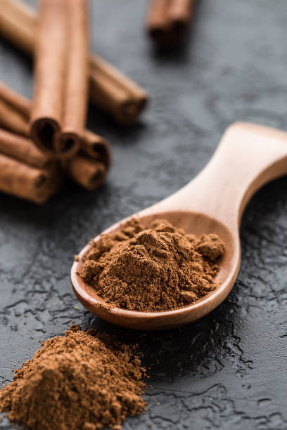 istock ground cinnamon spice powder in wooden spoon 996679436