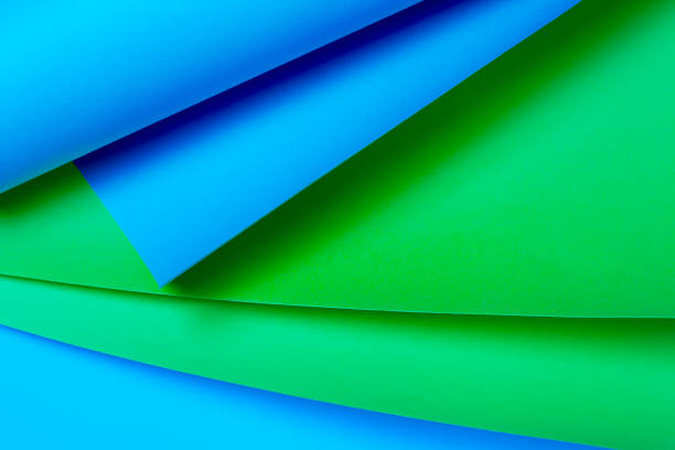 istock Blue and green paper background. 996679716
