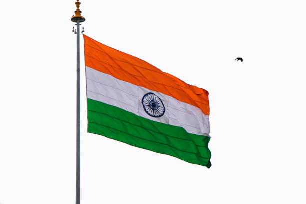 istock Image of an Indian flag with white background 996689626