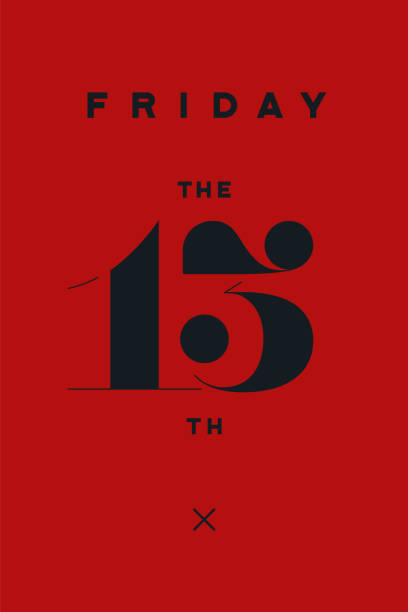 Friday the 13th Friday the 13th. Banner and poster with text Friday the 13th. Hand drawn design in red and black color. Horror typography for party holiday 13th, Friday. Banner, poster, flyer. Vector Illustration friday the 13th vector stock illustrations