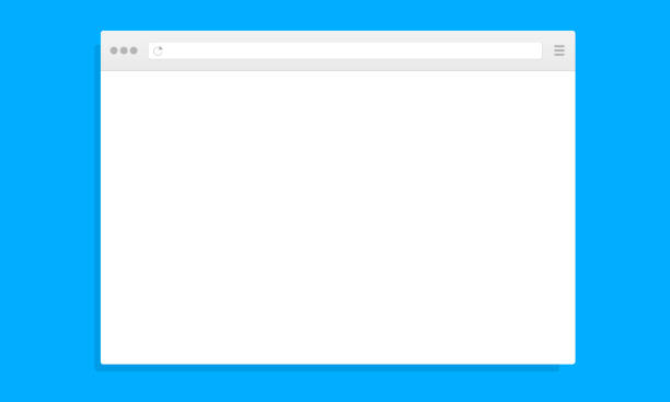 puste okno przeglądarki dla komputera - browser internet web page window stock illustrations