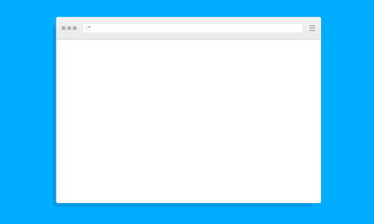 Blank browser window for computer. Template for adaptive responsive web design. Vector illustration