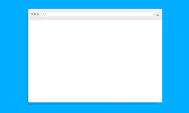 Vector illustration of Blank browser window for computer