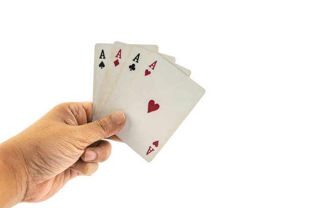 istock Ace in the hand of man isolated 996720728