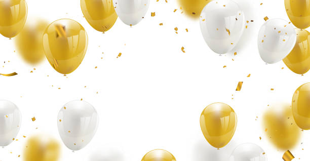 istock Celebration party banner with Gold balloons background. Sale Vector illustration. 996738192