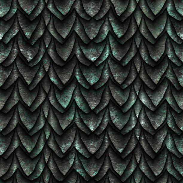 istock Seamless oxide metallic texture of dragon scales 996741778
