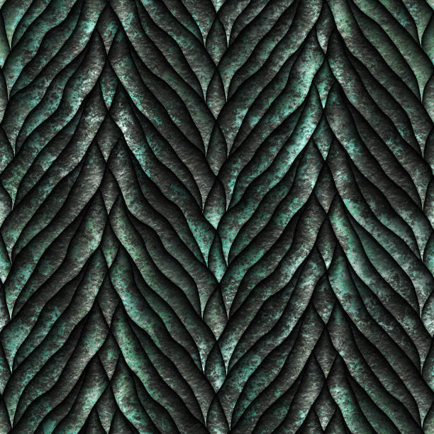 istock Seamless oxide metallic texture of dragon scales 996741826