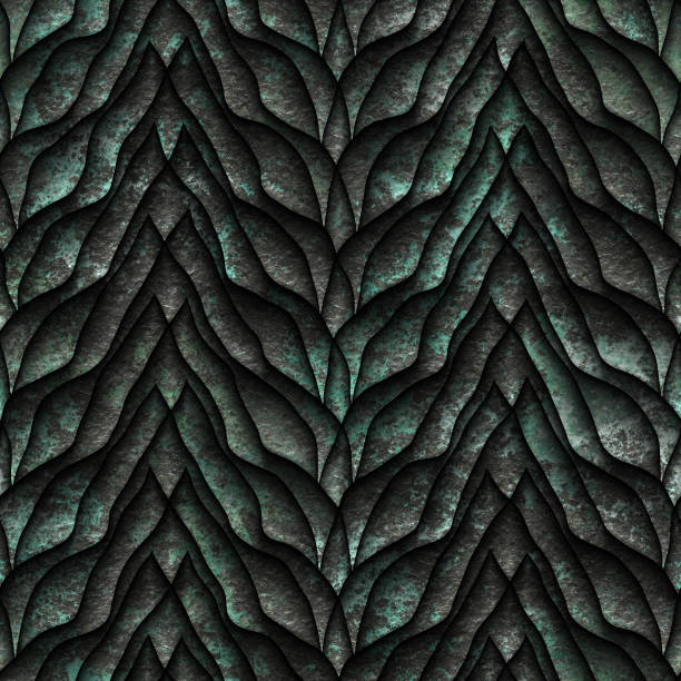 istock Seamless oxide metallic texture of dragon scales 996741872