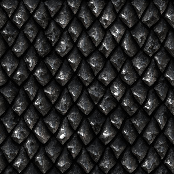 istock Seamless oxide metallic texture of dragon scales 996743384
