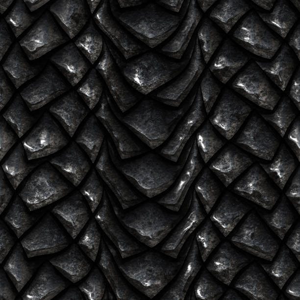 istock Seamless oxide metallic texture of dragon scales 996743422