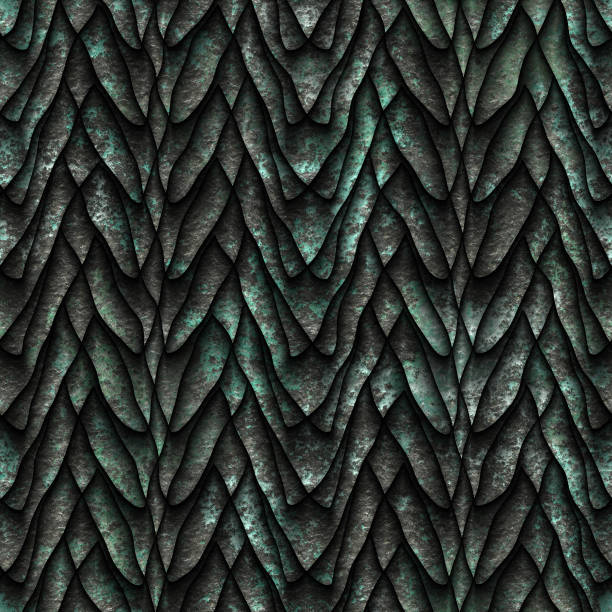 istock Seamless oxide metallic texture of dragon scales 996743674