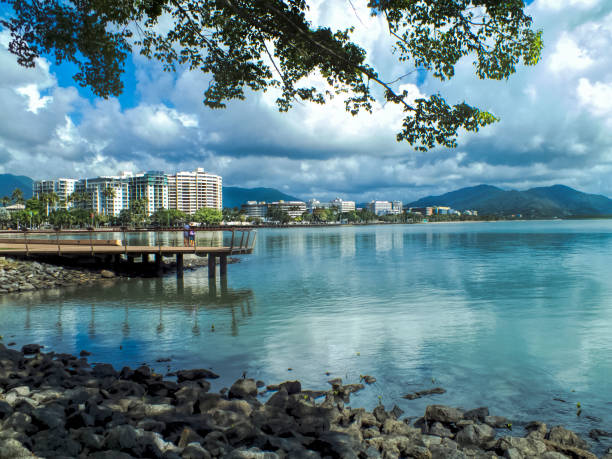 Cairns Esplanade View of Cairns from the Esplanade cairns australia stock pictures, royalty-free photos & images