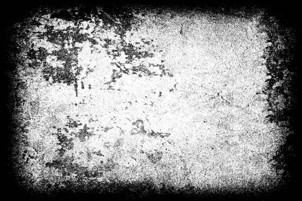 istock Grunge is black and white. Abstract monochrome background. Pattern of cracks, chips, scuffs, dust, stains 996753510