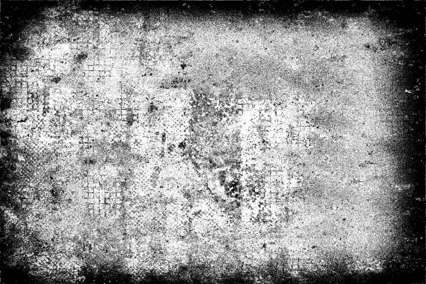 istock Grunge is black and white. Abstract monochrome background. Pattern of cracks, chips, scuffs, dust, stains 996761004