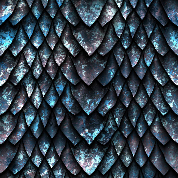 istock Seamless oxide metallic texture of dragon scales 996761982