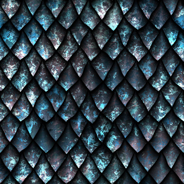 istock Seamless oxide metallic texture of dragon scales 996762136