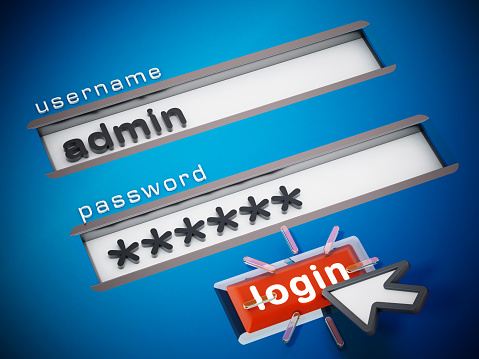 Username and password login screen.