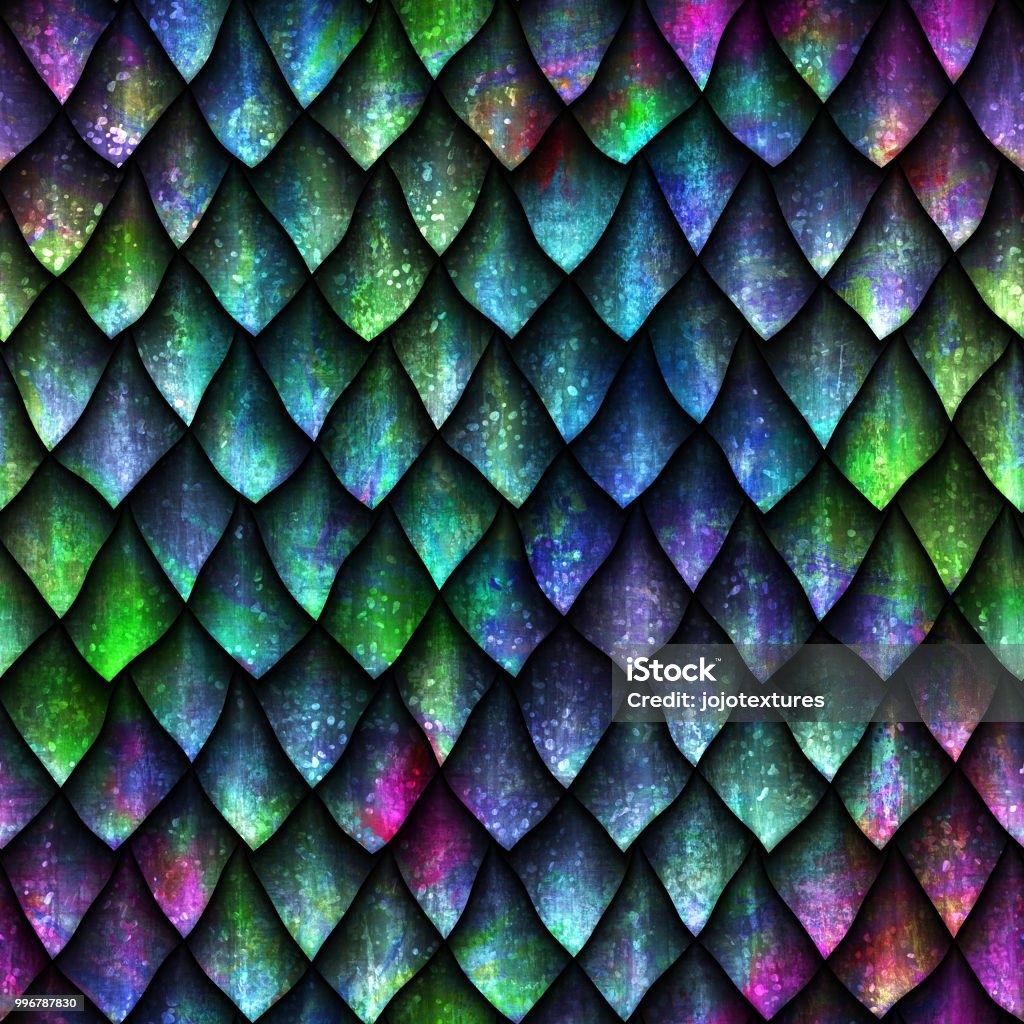 Seamless Texture Of Dragon Scales Stock Photo - Download Image Now - Dragon,  Rainbow, Abalone - iStock