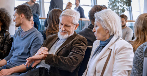 istock Business people sitting in airport 996797738