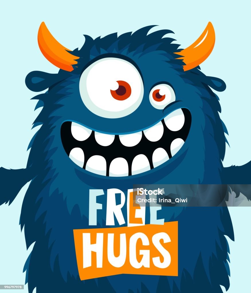 Funny Cartoon Monster Need A Hug Stock Illustration - Download Image Now -  Monster - Fictional Character, Animal, Baby - Human Age - iStock