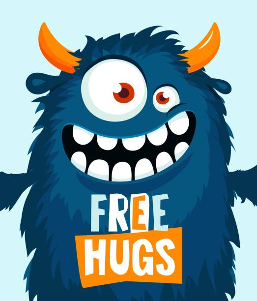 Funny Cartoon Monster Need A Hug Stock Illustration - Download Image Now -  Monster - Fictional Character, Animal, Baby - Human Age - iStock