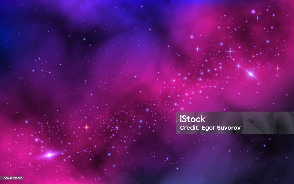 Space background. Bright milky way with nebula and stars. Color galaxy with stardust. Abstract futuristic backdrop. Vector illustration Space background. Bright milky way with nebula and stars. Color galaxy with stardust. Abstract futuristic backdrop. Vector illustration. Outer Space stock vector
