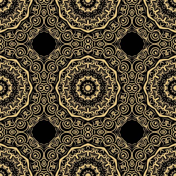 istock seamless lace floral background. Texture for wallpaper, invitation. Vector illustration. Monochrome color. 996847690