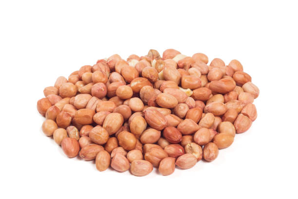 istock Shelled peanuts isolated on the white background 996850664