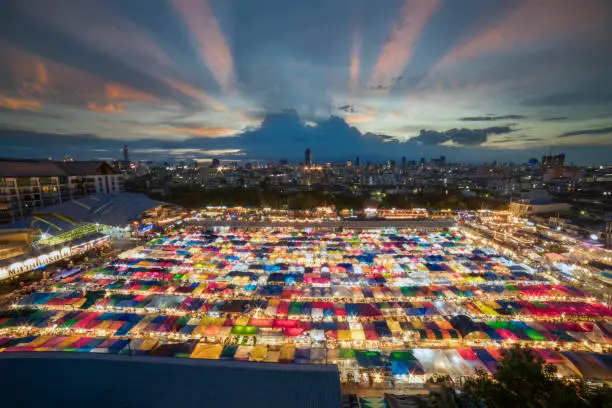 Night Market , Bangkok Center at Thailand