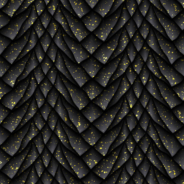 istock Seamless texture of dragon scales 996854978