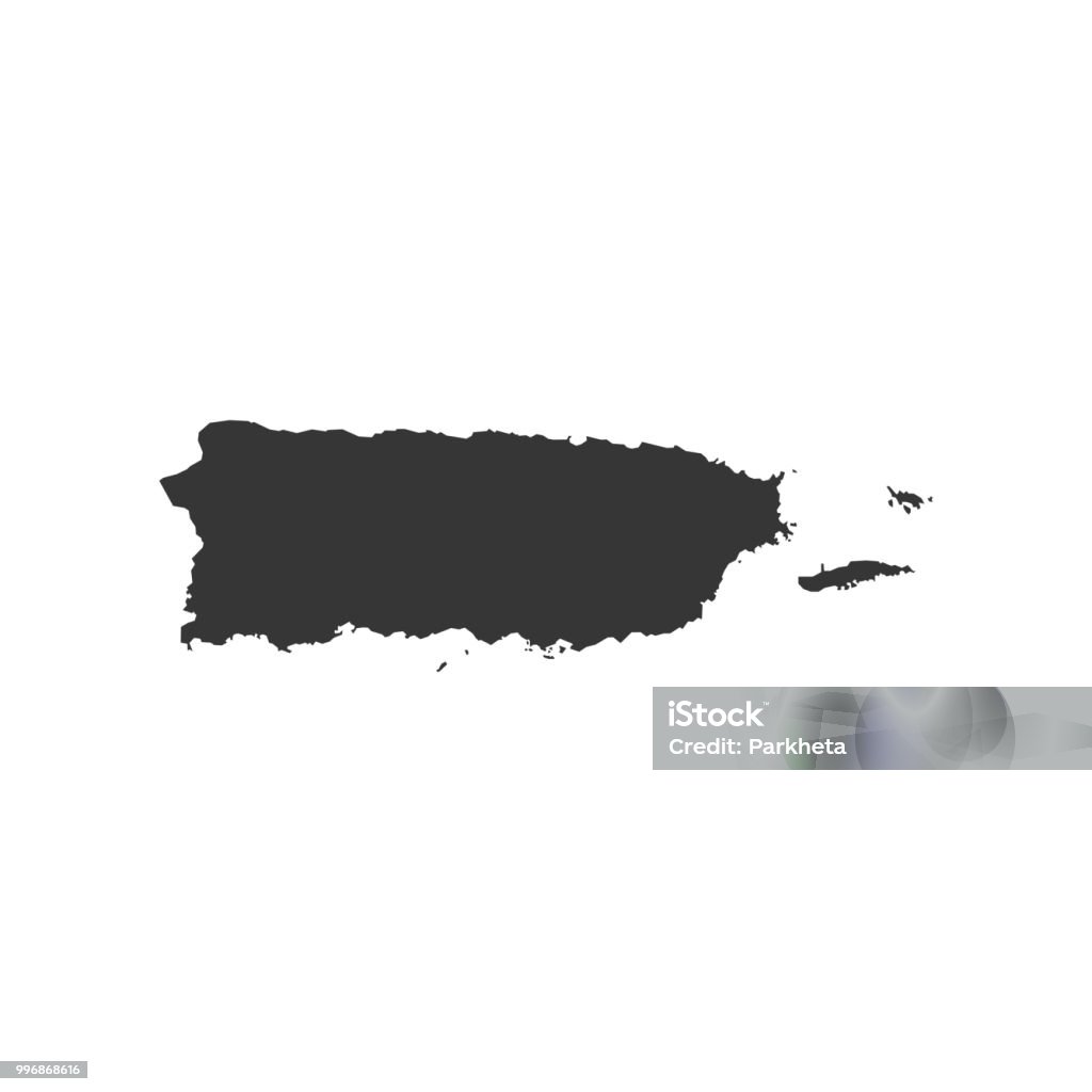 Puerto Rico map Puerto Rico map on the white background. Vector illustration Puerto Rico stock vector