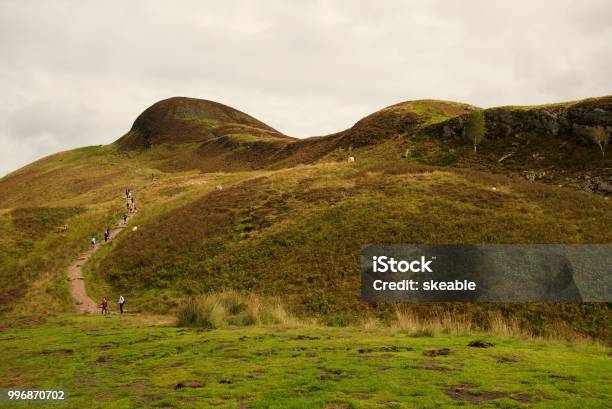 Path Up Conic Hill Scotland Stock Photo - Download Image Now - Beauty In Nature, Cloud - Sky, Grass