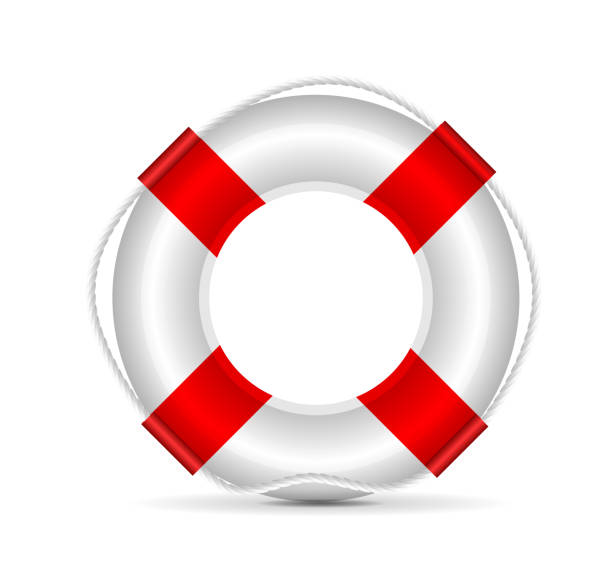 rettungsring-vektor-illustration - buoy safety rescue rubber stock-grafiken, -clipart, -cartoons und -symbole